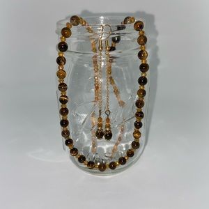 Matching necklace and earrings set